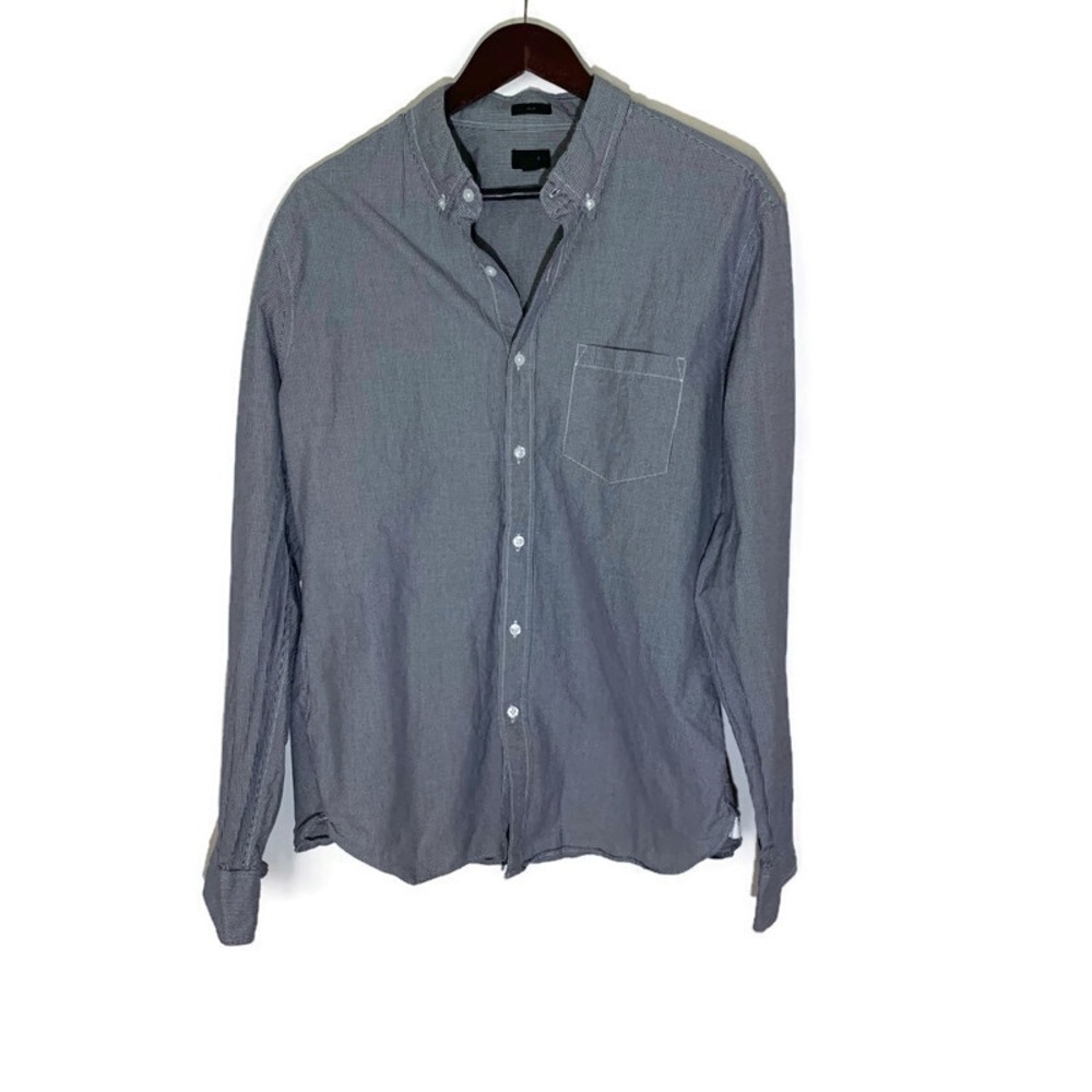 J. Crew slim fit gingham long sleeve button up shirt size large